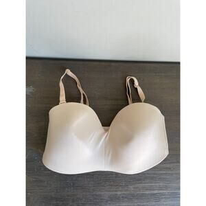 Wacoal 34D Nude Bra Convertible Strapless Wireless, Triple Hook Wide Band